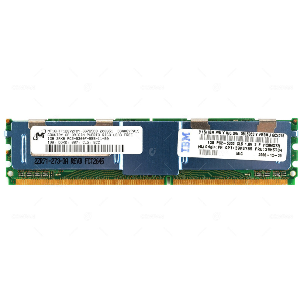 39M5784 IBM MEMORY 1GB 2RX8 PC2 5300F DDR2